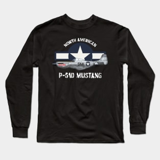 North American P-51D Mustang Long Sleeve T-Shirt